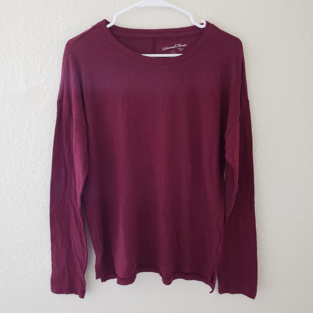 Drop Shoulder Long Sleeve TShirt Universal Thread